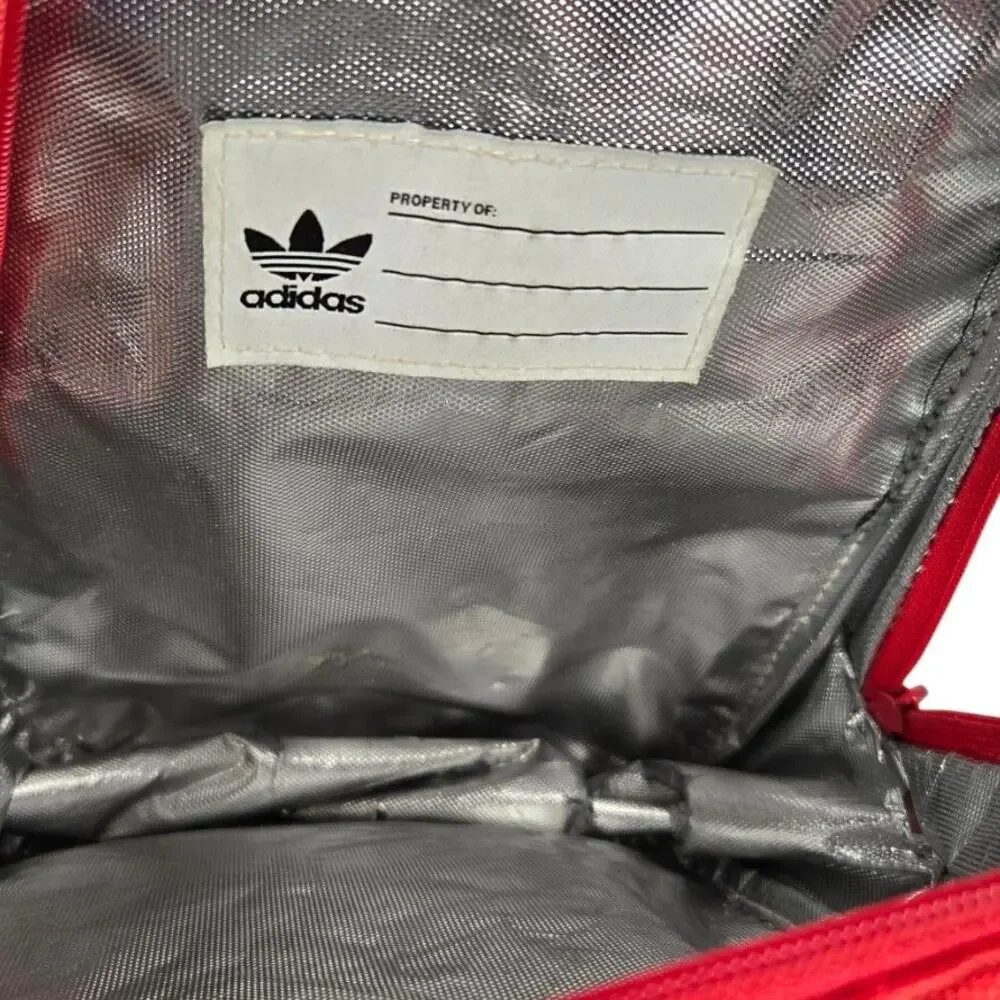 Adidas Santiago Lunch Bag Scarlet Red Insulated Retro Zip Cooler Lunch Tote/Bag